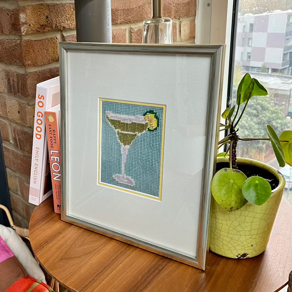 cocktail framed tapestry