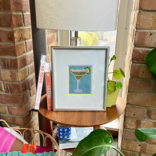 cocktail framed tapestry