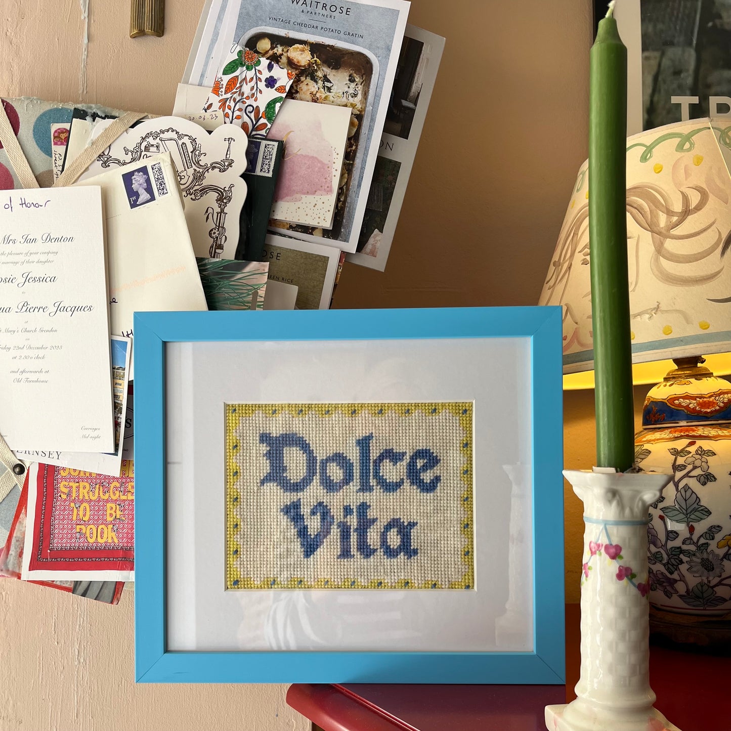 'Dolce Vita' framed tapestry