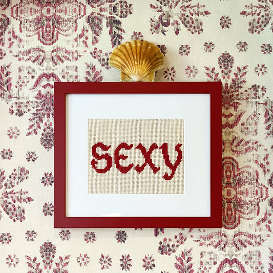 ‘SEXY’ framed tapestry