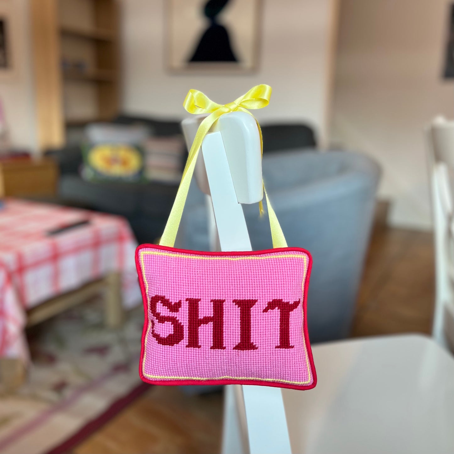 'SHIT' hanging pillow